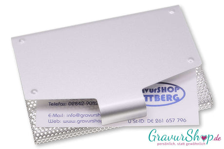 Visitenkartenetui 10 mit Gravur Silber Bild 2