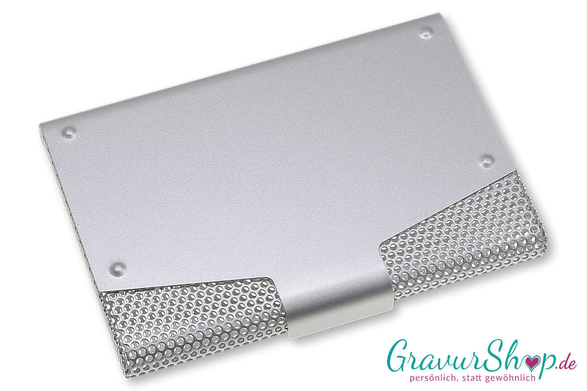 Visitenkartenetui 10 mit Gravur Silber Bild 3