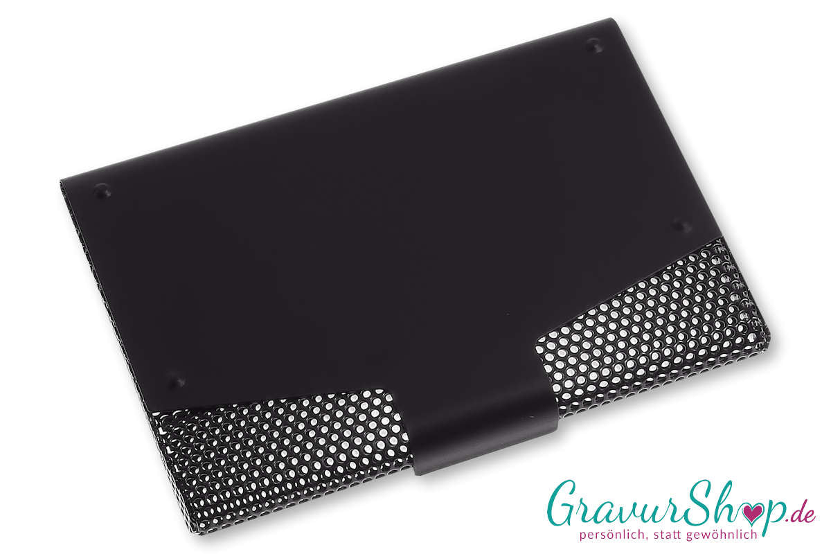 Visitenkartenetui 10 mit Gravur Schwarz Bild 6