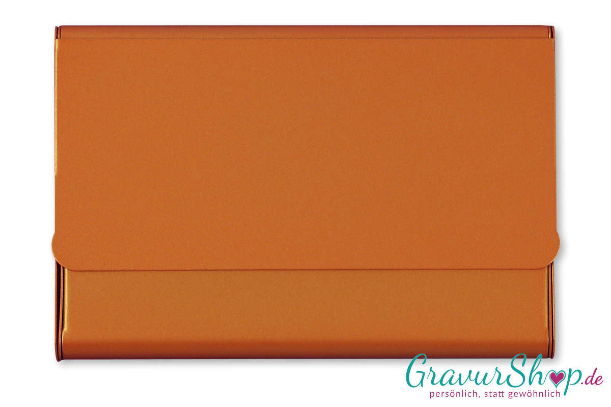 Visitenkartenetui 27 mit Gravur Orange Bild 9