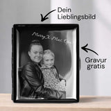 Zigarettenetui mit Fotogravur | Dein Bild graviert | Schwarzes Etui in Geschenkbox