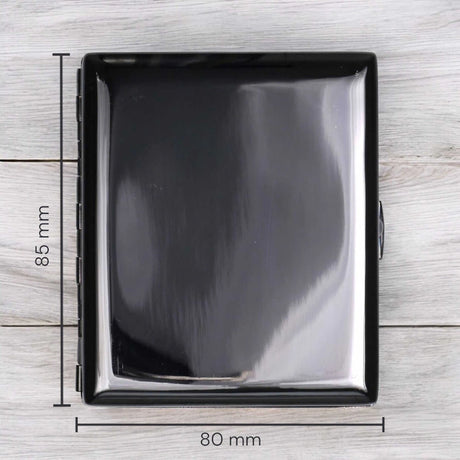 Zigarettenetui mit Fotogravur | Dein Bild graviert | Schwarzes Etui in Geschenkbox