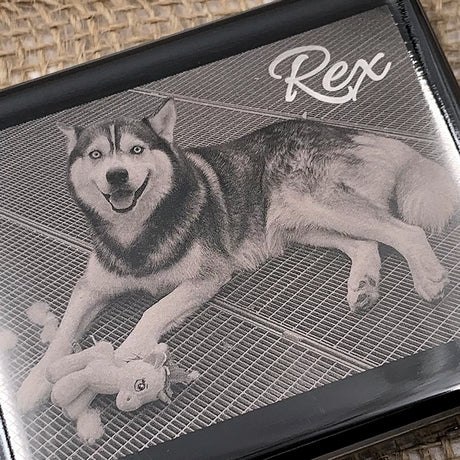 Zigarettenetui mit Fotogravur | Dein Bild graviert | Schwarzes Etui in Geschenkbox