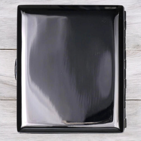 Zigarettenetui mit Fotogravur | Dein Bild graviert | Schwarzes Etui in Geschenkbox