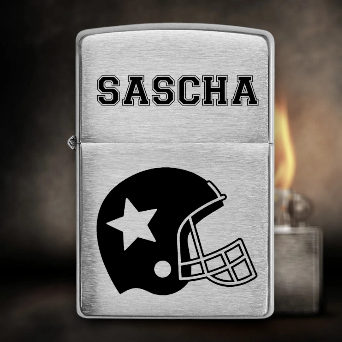 Zippo | American Football - Helm | Personalisiert mit Namen
