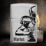 Zippo | American Football - Spieler | Personalisiert mit Namen