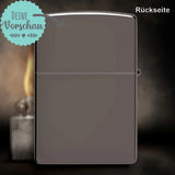 Original Zippo® Black Ice | Feuerzeug mit Gravur | Personalisiertes Sturmfeuerzeug