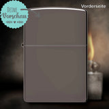 Original Zippo® Black Ice | Feuerzeug mit Gravur | Personalisiertes Sturmfeuerzeug