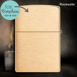Original Zippo® Brass Brushed | Feuerzeug mit Gravur | Personalisiertes Sturmfeuerzeug
