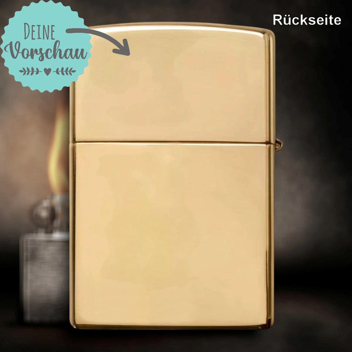 Original Zippo® Brass High Polished | Feuerzeug mit Gravur | Personalisiertes Sturmfeuerzeug