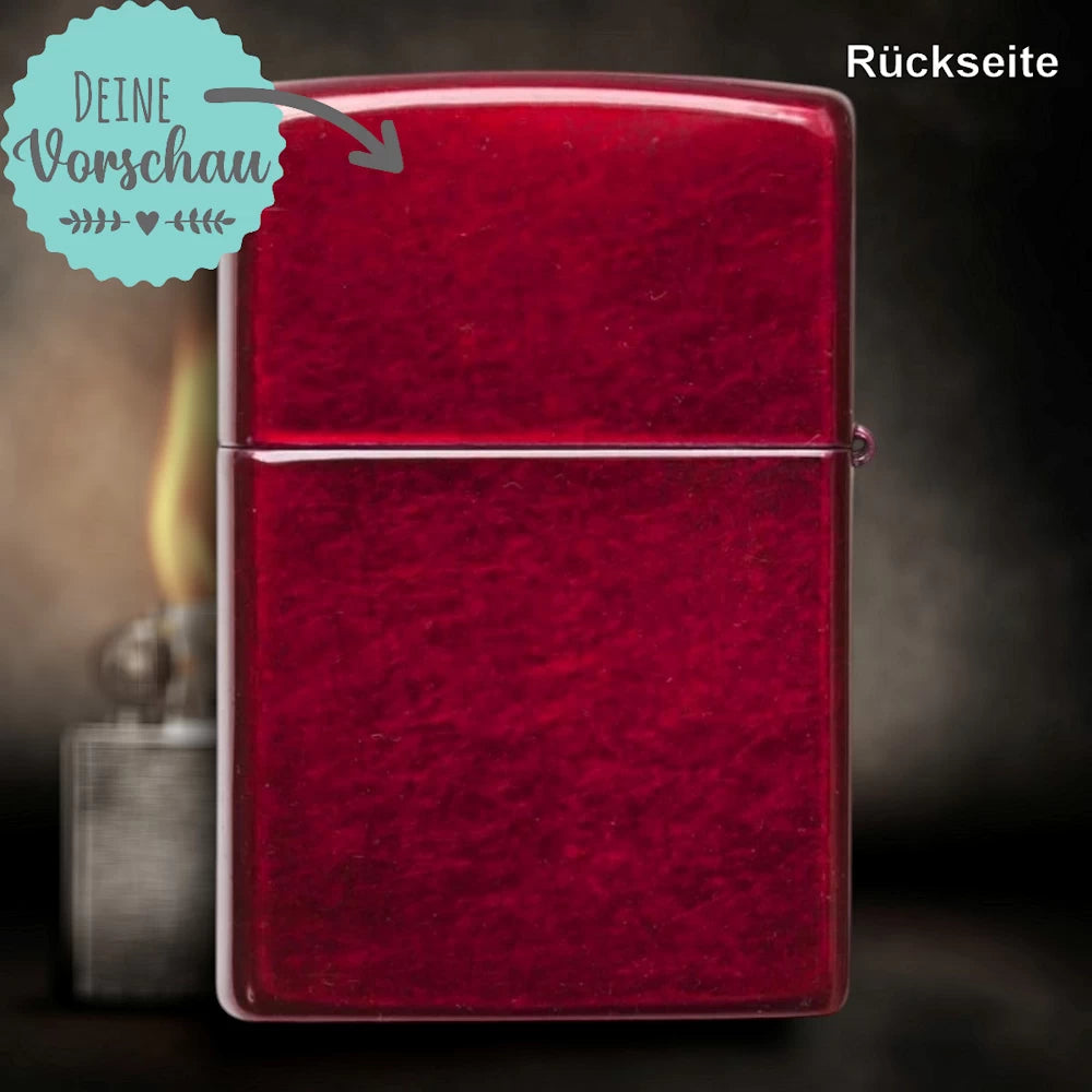 Zippo mit Gravur - Candy Apple Red