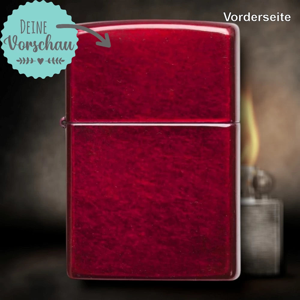 Zippo mit Gravur - Candy Apple Red