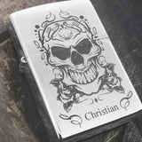 Zippo mit Gravur - Totenkopf