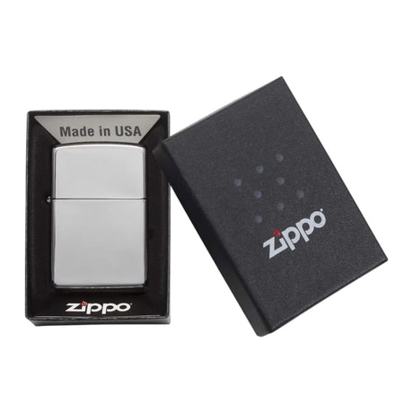 Original Zippo® Chrome High Polish | Feuerzeug mit Gravur | Personalisiertes Sturmfeuerzeug