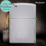 Original Zippo® Chrome High Polish | Feuerzeug mit Gravur | Personalisiertes Sturmfeuerzeug