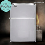 Original Zippo® Chrome High Polish | Feuerzeug mit Gravur | Personalisiertes Sturmfeuerzeug