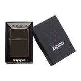 Zippo mit Fotogravur | Personalisiertes Sturmfeuerzeug mit deinem Bild | High Polish Black Ebony
