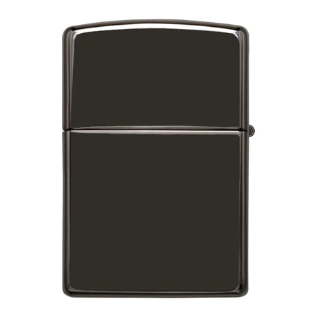 Zippo mit Fotogravur | Personalisiertes Sturmfeuerzeug mit deinem Bild | High Polish Black Ebony
