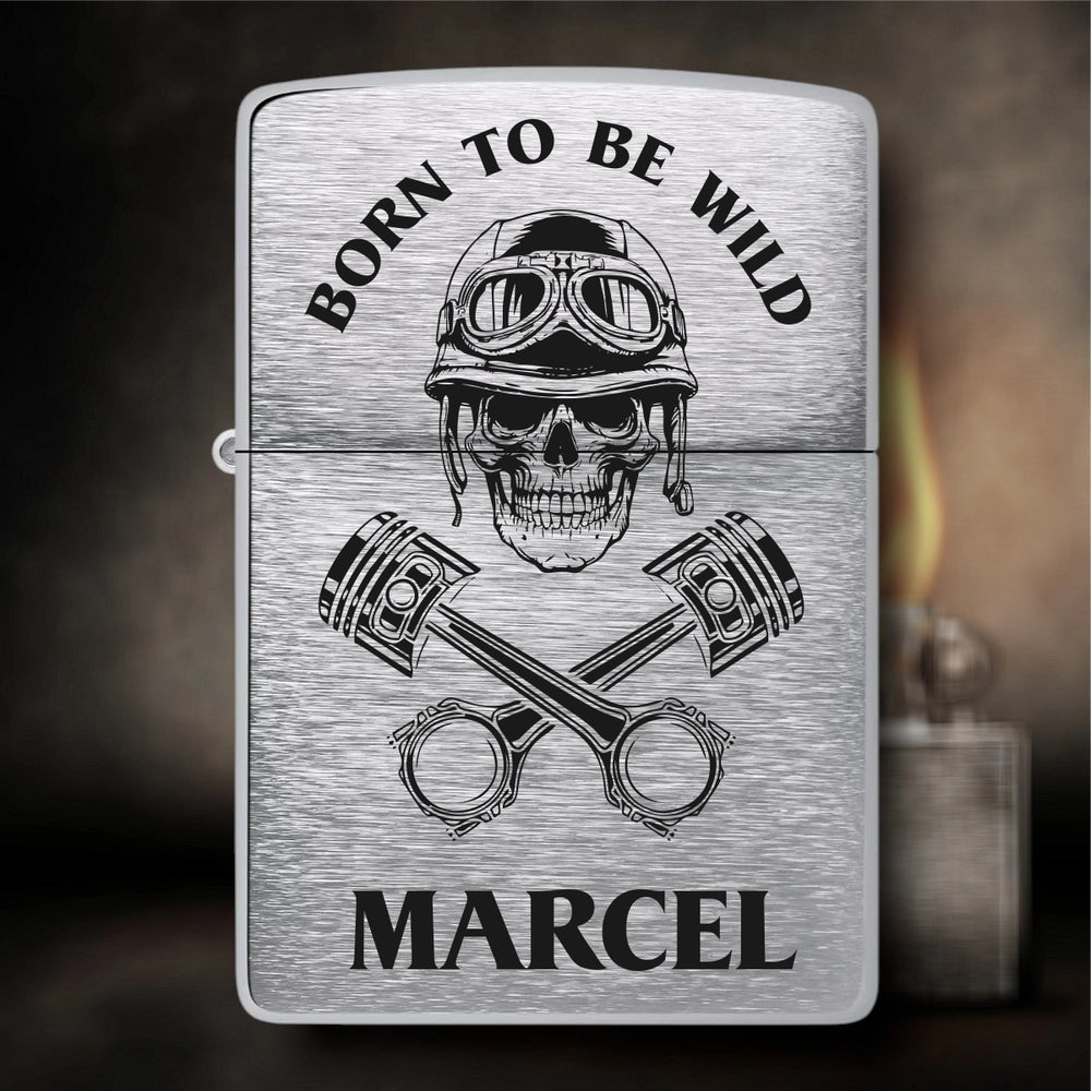 Zippo mit Gravur - Born to be wild