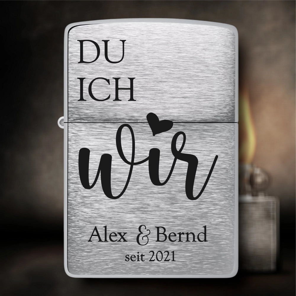 Zippo mit Gravur - Du. Ich. Wir.