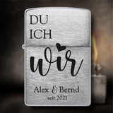 Zippo mit Gravur - Du. Ich. Wir.