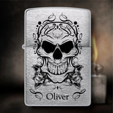 Zippo mit Gravur - Totenkopf