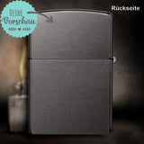Original Zippo® Gray Dusk | Feuerzeug mit Gravur | Personalisiertes Sturmfeuerzeug