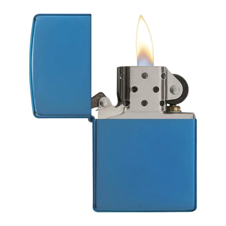 Original Zippo® High Polish Blue | Feuerzeug mit Gravur | Personalisiertes Sturmfeuerzeug