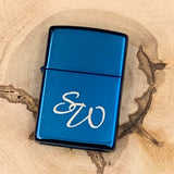 Original Zippo® High Polish Blue | Feuerzeug mit Gravur | Personalisiertes Sturmfeuerzeug