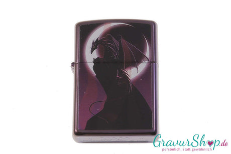 Zippo Dragon in High Polish Purple – mit kostenloser Gravur