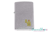 Zippo Lighter Emblem chrome brushed mit Gravur