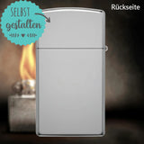 Zippo®Slim mit Gravur | Chrome High Polish | Personalisiertes Sturmfeuerzeug