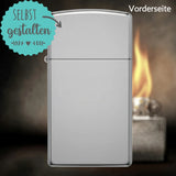 Zippo®Slim mit Gravur | Chrome High Polish | Personalisiertes Sturmfeuerzeug