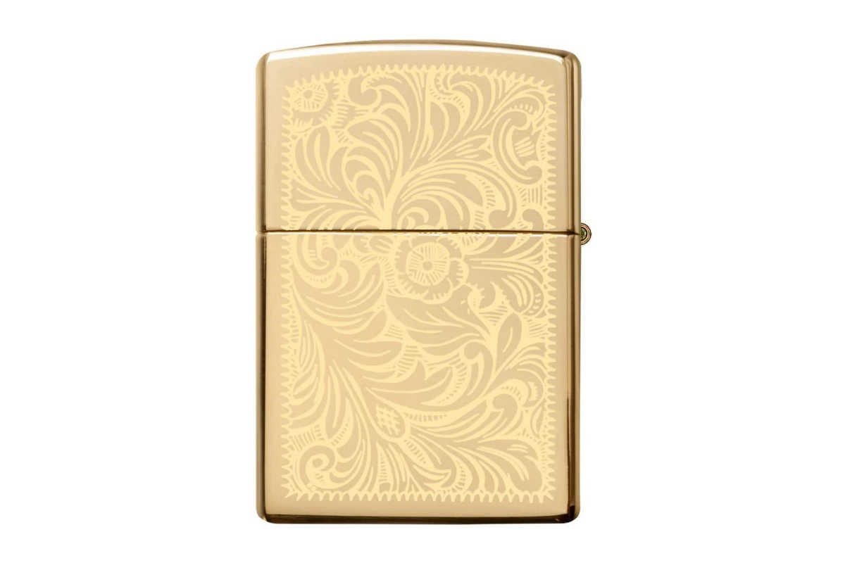 Zippo Venetian High Polish Brass mit Gravur Bild 3