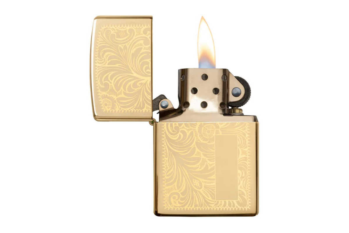 Zippo Venetian High Polish Brass mit Gravur Bild 6