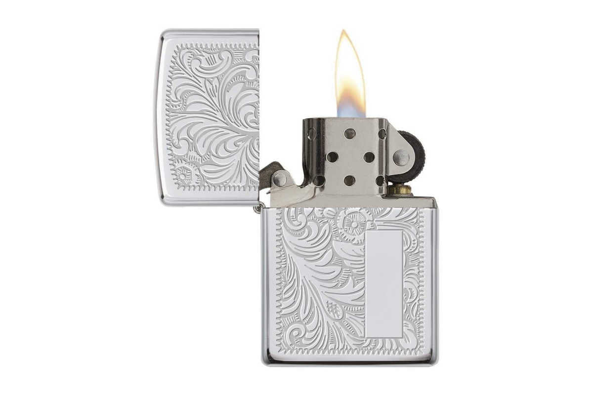 Zippo Venetian Chrome mit Gravur Bild 5