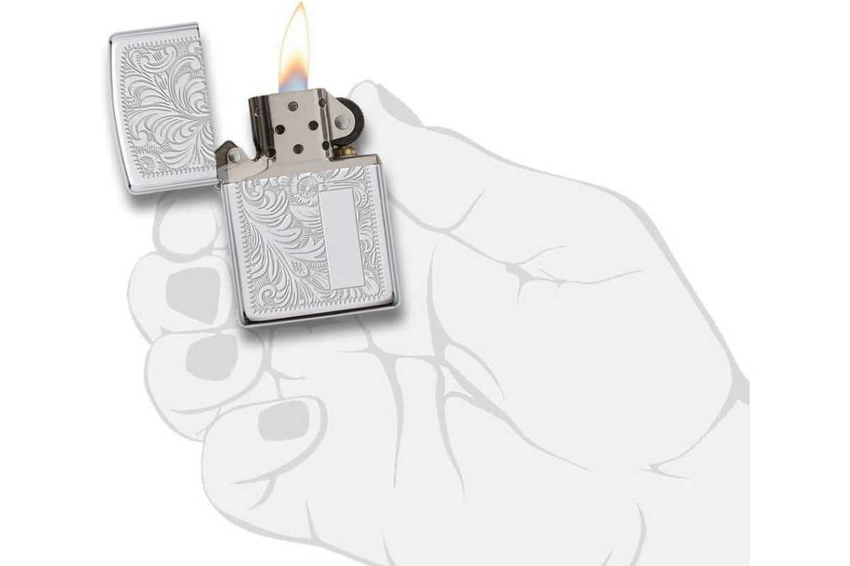 Zippo Venetian Chrome mit Gravur Bild 6