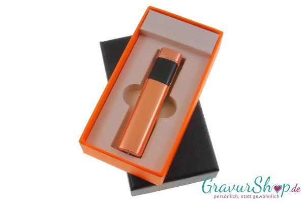 USB X Lichtbogen-Feuerzeug rosegold mit Gravur